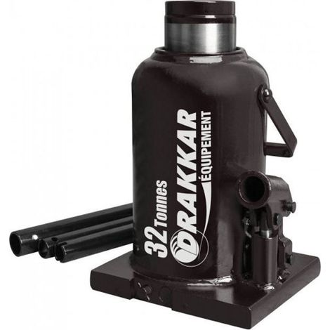 Cric bouteille hydraulique base soudée 32 tonnes