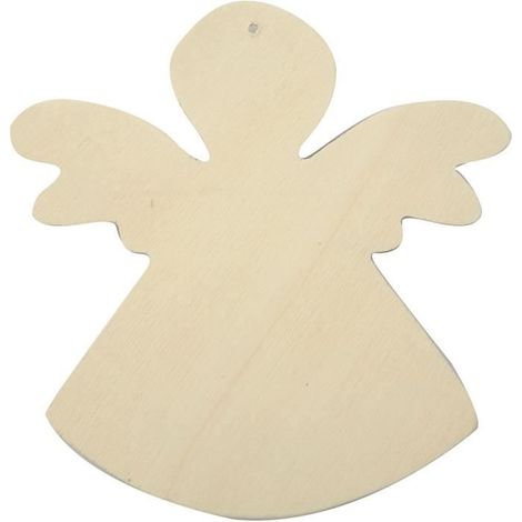 Objet décoratif - Anges plats en bois - Réf 566310 - Beige - Bois massif - Intérieur (1/2)