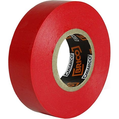 Pack. 10 Rollen rotes Isolierband 19mm x20mt Miarco (1/2)
