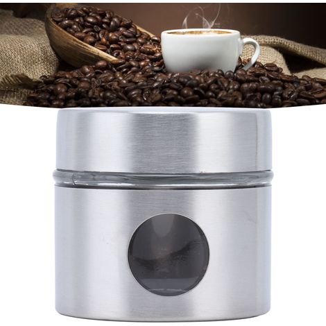 Boîte de Rangement Hermétique pour Café et Thé en Verre et Métal Mini (1/5)