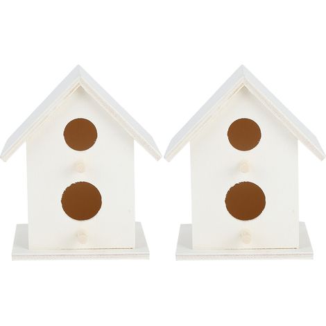 2 nichoirs en bois pour perroquets, décoration de jardin extérieur (1/5)