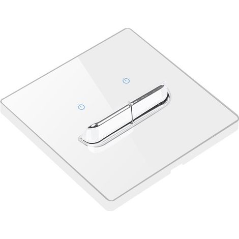 Chargeur mural double USB avec interrupteur tactile, station de charge rapide PD 20 W, prise de courant avec panneau en verre trempé pour la maison, le bureau et l'hôtel.