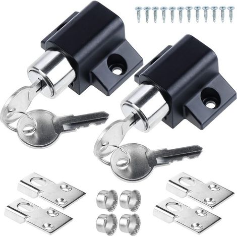 2pcs sliding door lock window door locks window door limiter window lock security lock sliding door lock sliding door locks set with key (1/5)
