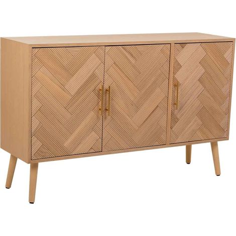 Aparador de madera marrón 120x34x76cm (1/5)