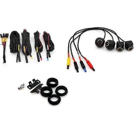 Sistema de cámara de visión envolvente HD de 360 grados con lente dorada para coche, visión derecha, izquierda, frontal y trasera, compatible con Android Auto Radio. (1/5)