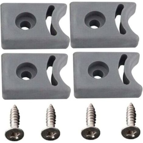 4 Butée De Porte De Douche Avec Vis Jeux De Butée De Porte Coulissante De Remplacement Pré-Percée Bloc De Protection Anti-Collision Accessoires De Douche (1/4)