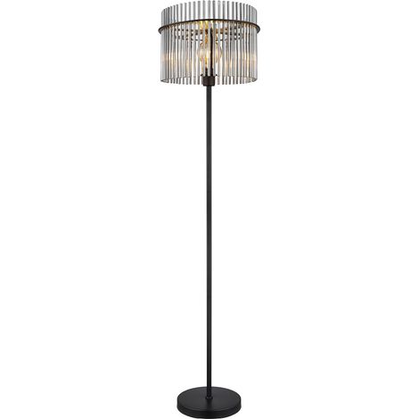 Globo - lámpara de pie - Gorley - negro - metal - Ø 38cm - E27 -