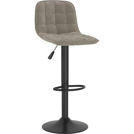 Maison Exclusive - Barhocker Hellgrau Samt (1/5)