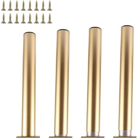 Gambe per mobili regolabili da 20 cm placcate in oro, gambe in metallo per divani, comodini e tavolini da caffè, resistenti ed eleganti. (1/5)