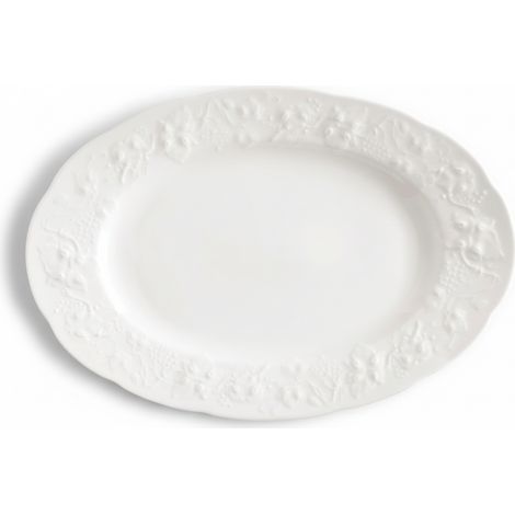 Kaleidos Toscana Piatto Ovale Bianco Porcellana Limoges 24 cm (1/2)