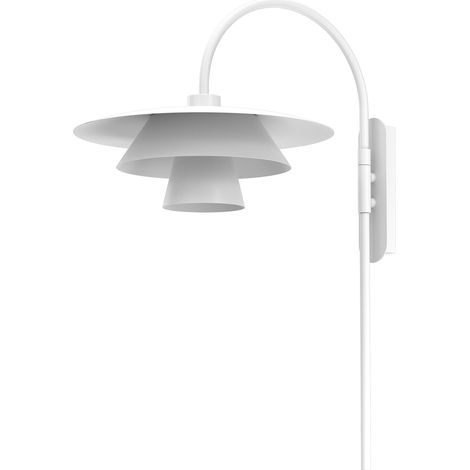 Applique murale décorative à triple abat-jour Plato Luminex blanche E27 15W