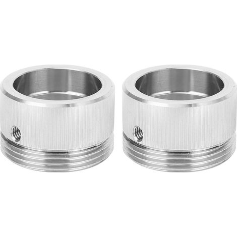 Ensemble de 2 adaptateurs pour vanne de chauffage, en acier inoxydable 304, avec adaptateur RA et rayures verticales, M30 x 1,5. (1/5)