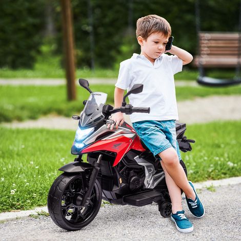 phares rouge, Moto électrique pour enfants 12V moto porteur pour enfants 3 à 6 ans avec musique (1/4)