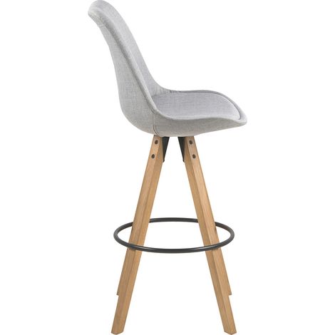 Dima tabouret de bar tissu gris.