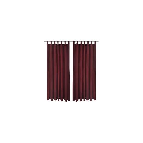 Satingardinen, 2er-Set, 140 x 225 cm, dunkelrot - Crezuo