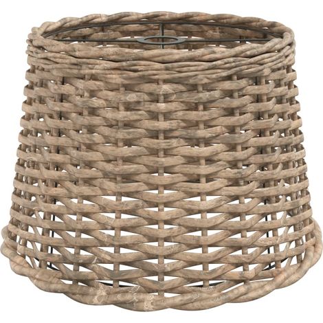 Abat-jour de plafonnier marron Ø40x26 cm osier
