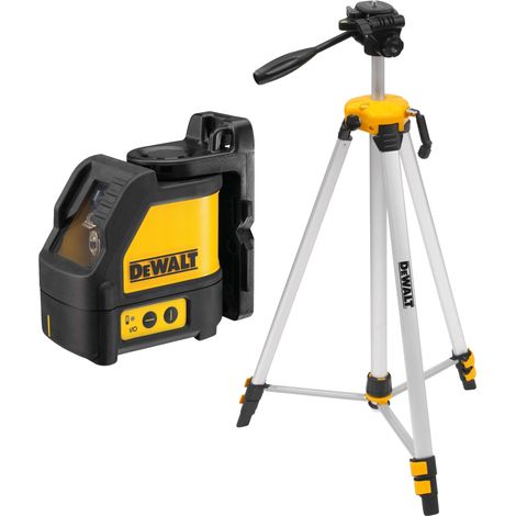 DeWALT Utensili - Laser a croce con treppiede, portata 50 m, batteria DW088KTRI