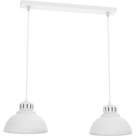 Suspension barre blanche mat 65 cm 2xE27 Sven Luminex