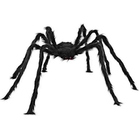 Riesige Halloween-Spinne, schwarz, 1,5 m, Halloween-Gartendekoration