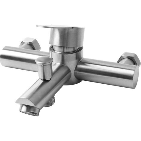 Bathtub faucet, bathtub faucet, single-lever bathtub mixer, bathtub mixer with manual diverter, wall-mounted faucet with shower outlet and bathtub faucet (1/5)