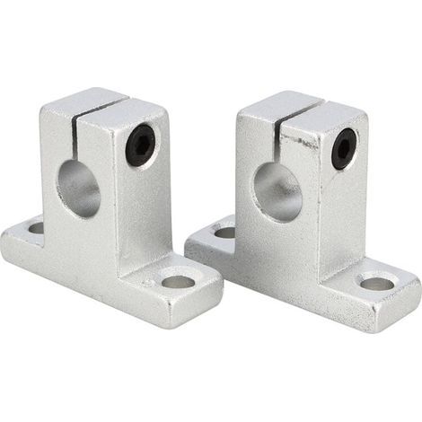Lot de 2 Support de fixation d'arbre SK10, matériau de fixation d'arbre en alliage d'aluminium pour rail linéaire à arbre vertical (1/5)