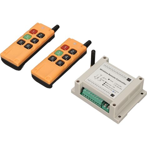 Kit émetteur-récepteur radio 433 MHz comprenant une télécommande sans fil 6 canaux DC12V avec interrupteur pour LED et relais