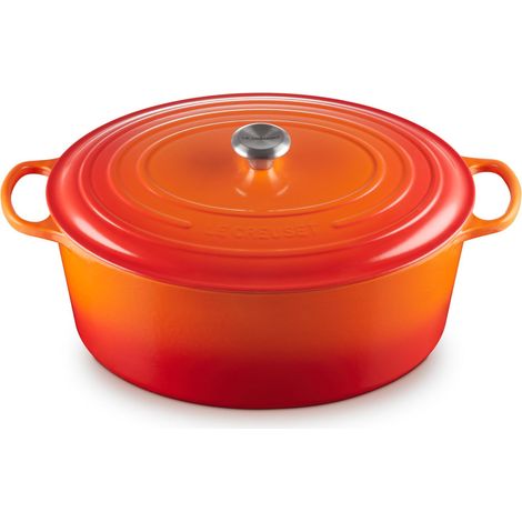Le Creuset Cocotte oval de Gusseisen, 40 cm, 13, 9 L, Alle Las Quellen de Heat einschließlich Induktion, Vulkanisch, 21178400902430