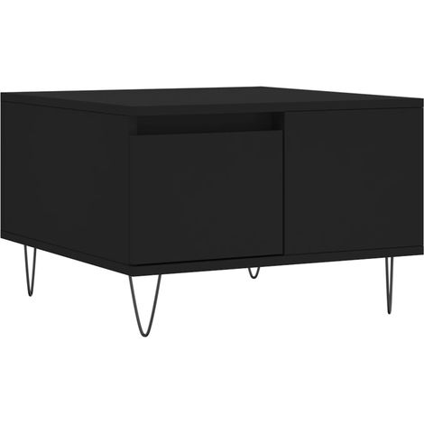 Maison Exclusive - Couchtisch Schwarz 55x55x36,5 cm Holzwerkstoff