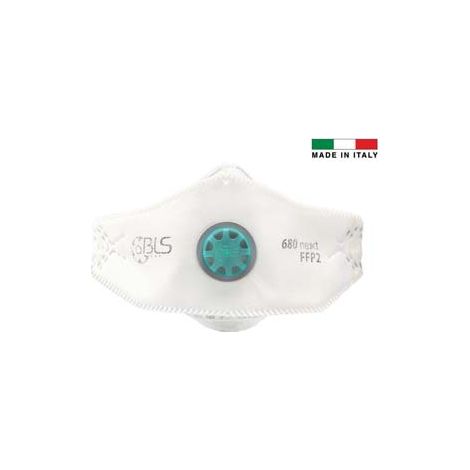 MASCHERINE CON VALVOLA FFP2 SERIE BLS 680 NEXT IMBUSTATA SINGOLARMENTE- - 680 next - 10 pezzi BLS
