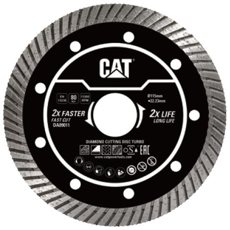 Disco diamantato turbo universale 115mm per materiali edili Caterpillar da09011 (1/2)