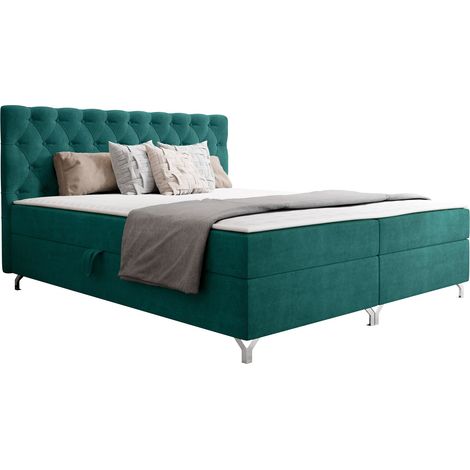 Lit boxspring Memphis 141, Manila 37, Continental, Double, 140x200, Disponible, 146x207x114cm (1/5)