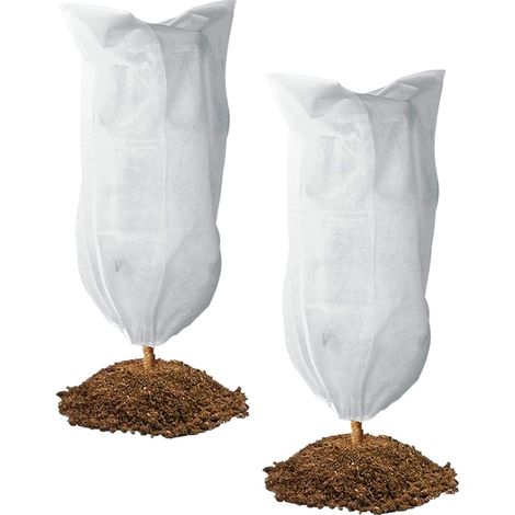 Housses d'hiver à cordon pour plantes, sacs de protection contre le gel, couvertures chaudes et imperméables pour plantes