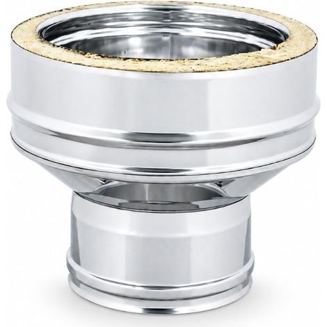 MAKA Aumento Canna Fumaria Doppia Parete Inox Ø 80 a 100 mm (1/5)