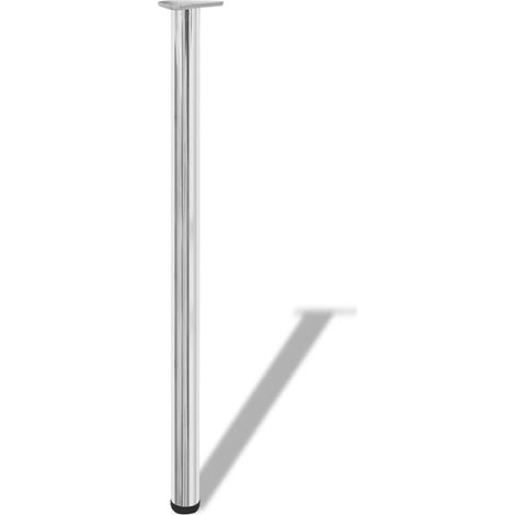 vidaXL Gambe per Tavolo 4 pz Altezza Regolabile Cromate 1100 mm