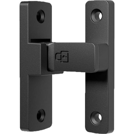 Serrure rotative robuste à 90/180 degrés pour portes coulissantes/battantes, portails, abris de jardin, garages, portes de jardin, chenils, fenêtres, armoires (90 degrés, noir) (1/3)