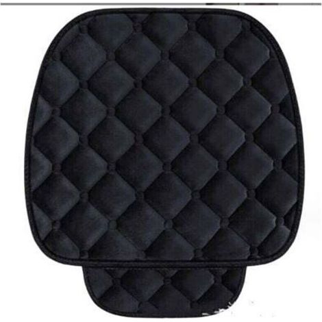 Couvre-siège de voiture en velours noir – Housse antidérapante avec poche de rangement – Confort optimal pour animaux de compagnie