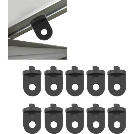 Crochet de serre, 10 PCS Plastique Cintre de fleurs pour plantes Ensemble de clips de suspension Cintres pour plantes Gadgets de serre Outil de suspension pour serre (Le noir) (1/5)