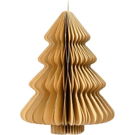 Alberello di Natale colore sabbia in carta , decorazione natalizia -8 cm (1/2)