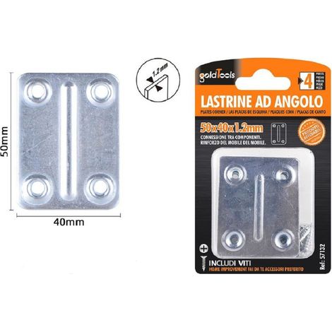 Set 4pz Lastrine Lastrine Plaque De Jonction 50x40x1.2mm Avec Des écouteurs Mobiles 57132 (1/2)