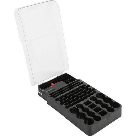 Multifunktionale Aufbewahrungsbox mit 104 Fächern, 3 Leuchten und Batterietester (1/5)