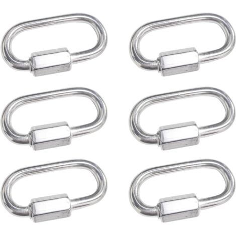 A set of 6 M4 stainless steel quick connecting rods with stainless steel lock buckles with oval screws, very durable, suitable for outdoor/indoor, camping, and hiking (1/5)
