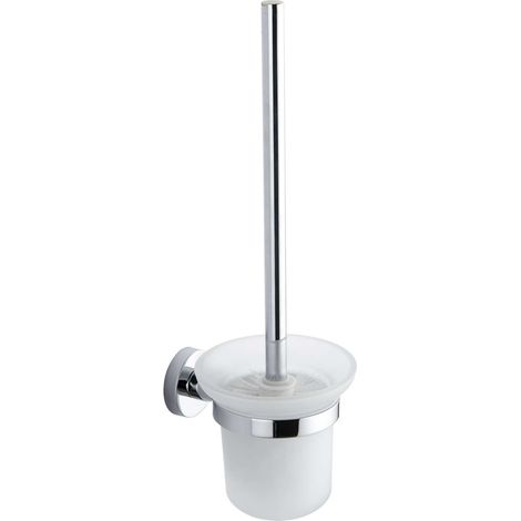kielle Oudee - Brosse WC murale avec support, verre mat/chrome 40502030
