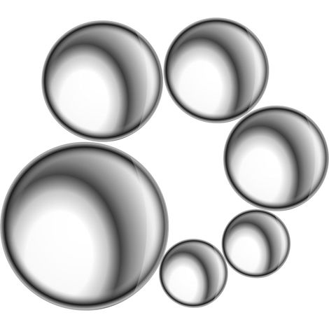 de 6 Boules D coratives en Acier Inoxydable 304 Sph res (1/5)