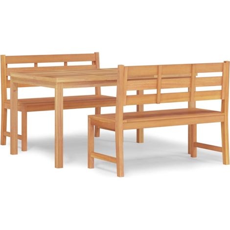 Maison Exclusive - Set da Pranzo per Giardino 3 pz in Legno Massello di Teak