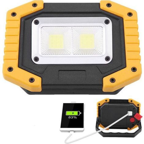 Projecteur COB, lampe de signalisation LED rechargeable par USB, adaptée aux urgences de camping en extérieur (billes rondes) (1/5)