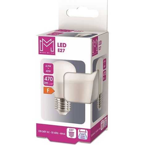 Ampoule LED E27SPH - Dépolie - Blanc froid - 40W
