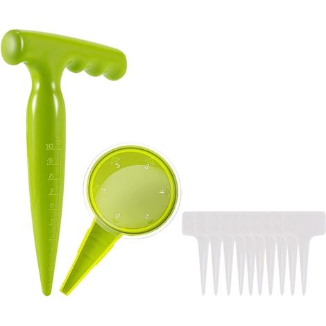 Ensemble d'outils de semis en plastique avec poignée ergonomique de 12 cm  Contrôle précis de l'espacement, poignée ergonomique, réduit la fatigue, longueur 12,5 cm, idéal pour les graines (1/5)