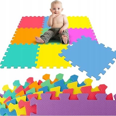 Tapis puzzle en mousse colorée pour enfants, base épaisse, 30 x 30 cm (1/5)