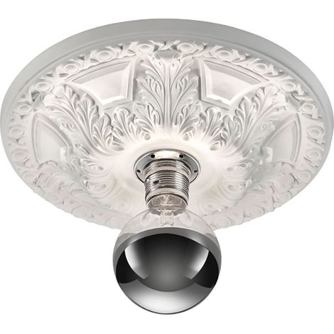 Portalámparas Lilly Estilo Clásico Escayola Pintable Rosetón Ø30 cm Trio Iluminación (1/3)