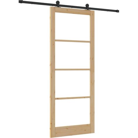Maison Exclusive - Schiebetür ORKDAL Natur 93 x 232 cm Massivholz